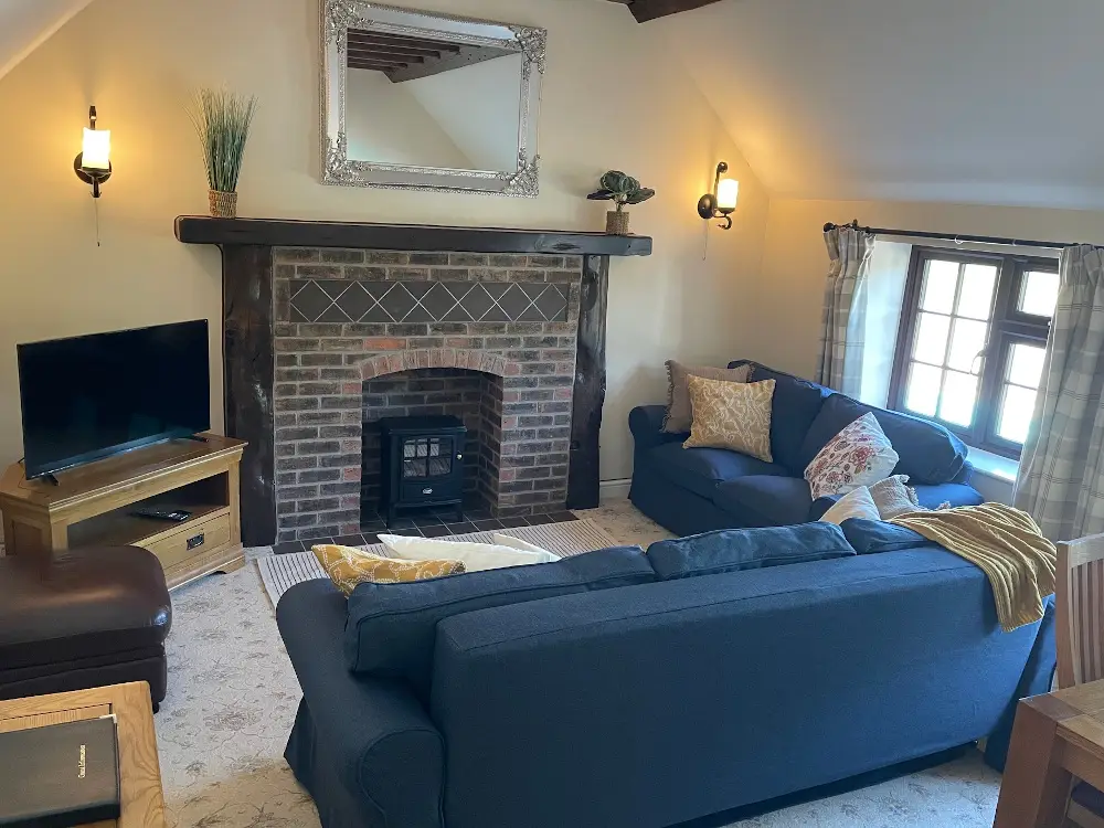 Okeover Apartment living room at Callow Top Holiday Park