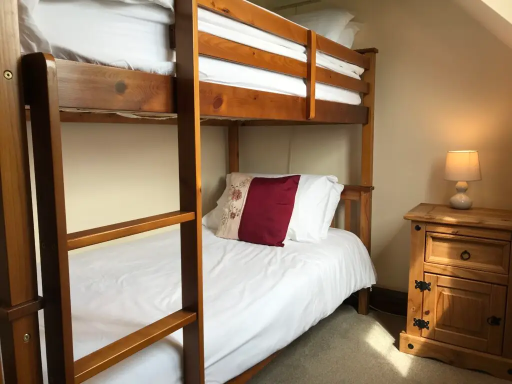 Ashbourne Cottage bunk bedroom at Callow Top Holiday Park