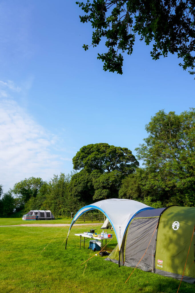Camping pitches at Callow Top Holiday Park