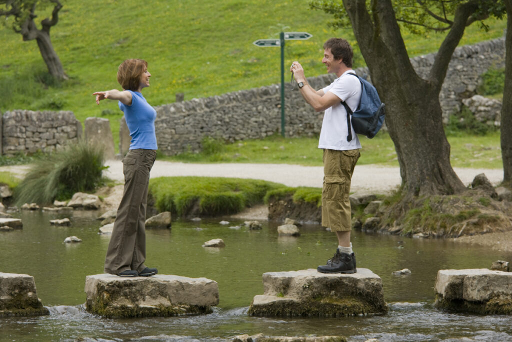 The stepping stones at Dovedale near Callow Top Holiday Park