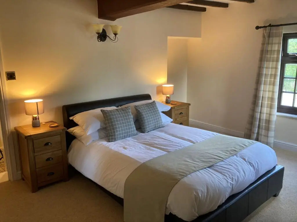 Master Bedroom View Okeover Apartment at Callow Top Holiday Park