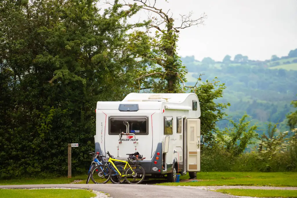 A camping pitch with a view at Callow Top Holiday Park